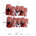French tip w/ pumpkin,bat, spiderweb