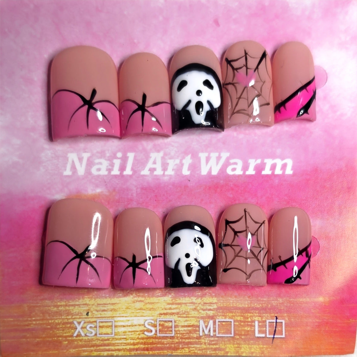 Pink Pumpkin Tip w/ Ghost Face