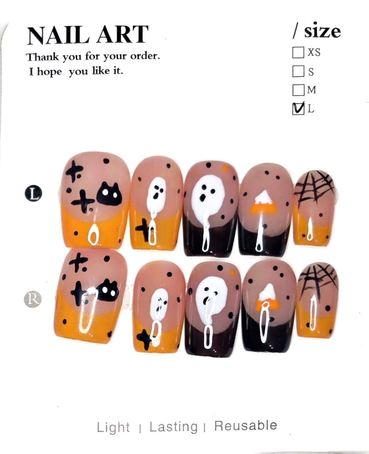 Orange/Black French Tip / spokky theme